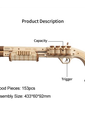 Robotime Gun Blocks Model Buliding Kit Toys Gift For Childre