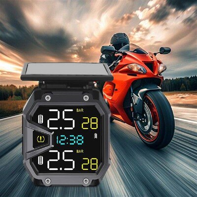 Bike Air Pressure Monitor IP67 Waterproof Solar Power Tire