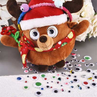 DIY Movable Eyes Simulation Animal Eyeball Black White Color