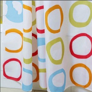 防水浴帘加厚窗帘涤纶防水布1*200*2多尺寸蓝色铅线赠环