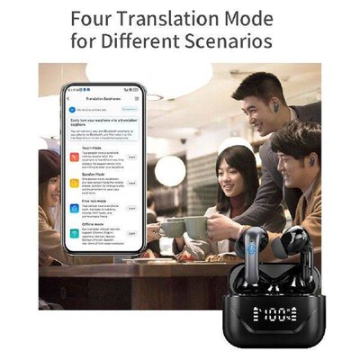 Smart AI Language Translation Earbuds ANC Noise Canceling