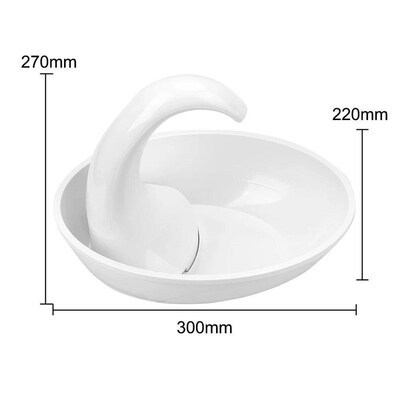Feeding Water Flowing Fountain For Cat Dog Automatic Swan Pe