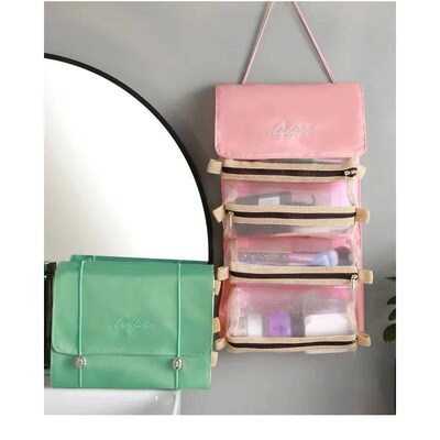 Female portable large capacity makeup bag, skincare sub pack