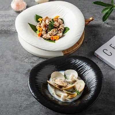 Irregular Ceramic Soup Plate Dinner Plates Serving Plate