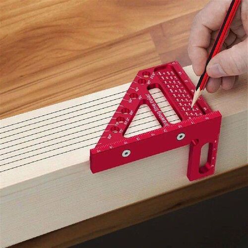 Miter Triangular Ruler Aluminum Alloy Carpenter Square Hole