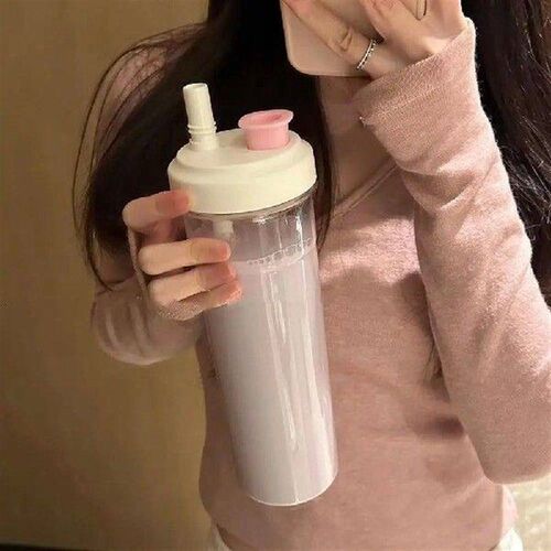 500/850ML Plastic Portable Bubble Tea Cups Transparent