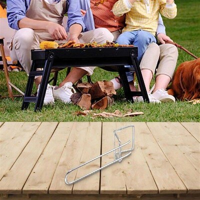 BBQ Grate Holder Griddle Pick-up Clip With Removable Handle