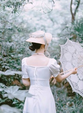 法式复古蕾丝伞Lolit洋伞汉服舞蹈走秀婚纱摄影拍照道具花边伞女