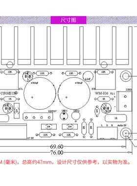 TD2030发烧立体声声道经典HIFI音响功放成品板兼容LM1875