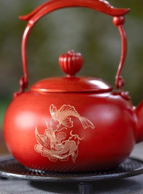 朱炳仁铜锦上添花茶礼装茶道功夫茶具泡茶壶日常送礼茶器装