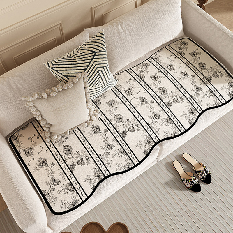 复古地毯式沙发垫奶油风四季通用直排靠背扶手盖巾罩防滑不规则,居家布艺,沙发垫,淘宝优惠券,粉丝福利购,淘宝优惠卷