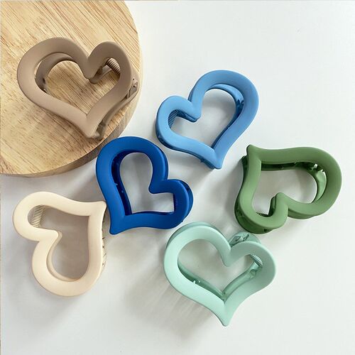 Ins Style Metal Hair Clip Heart Shape Hair Claw Women Girls