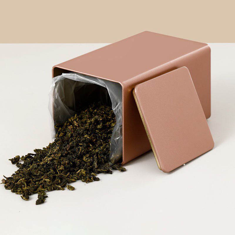 Tea Packaging Cans General Square Cans Dahongpao Green Tea - 实物图