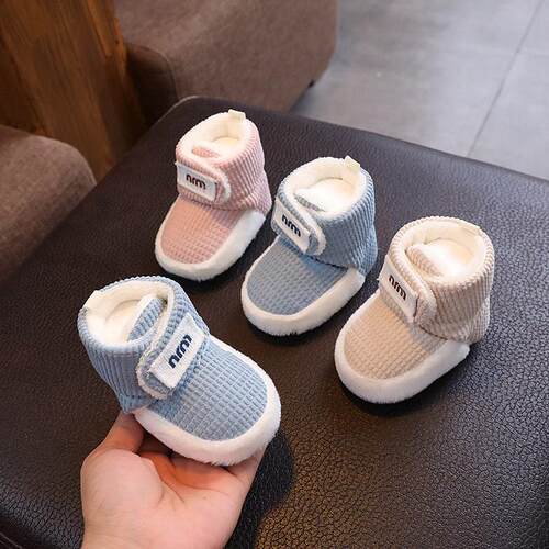 Baby Shoes 1 Year Old Plus Velvet Thickened Warm Cotton Shoe