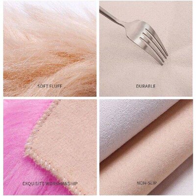 Soft Fur Hand Rest Nail Art Table Mat Heart Round Square