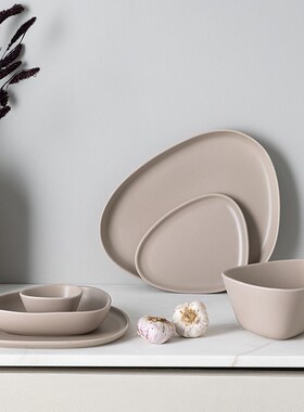 丹麦Lind Dn陶瓷异形餐具不规则盘子碗家用创意深汤餐盘托盘