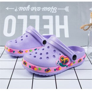 Child Summer Rubber Kid Slipper Shoes Skid Anti Sandals Hole