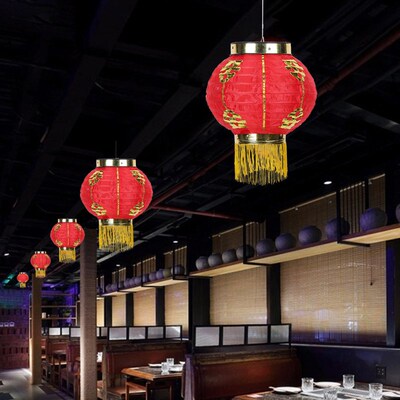 Traditional Chinese Style Cloth Hanging Lanterns Lamp Waterp