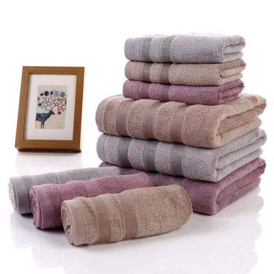 Bamboo Fiber Towel Set Beach Bath Towel Washcloth Furniture