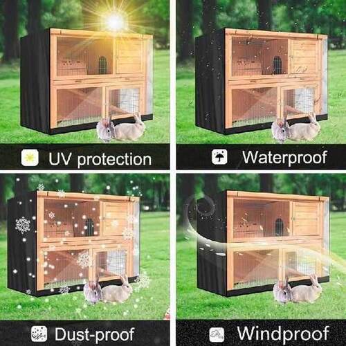 New Oxford Cloth Hutch Covers 4FT Double Lyer Rbbit Cge