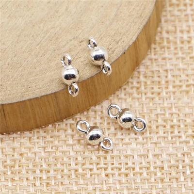 WYSIWYG 40pcs Small Ball Pendant Connector Charms Diy Alloy