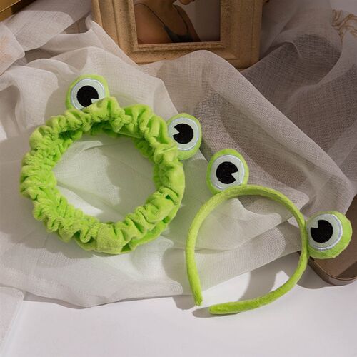 Funny Frog Makeup Headband Wide-brimmed Elastic Hairbands Cu