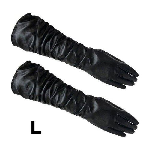 Multifunctional PU Leather Long Gloves Different Uses Women