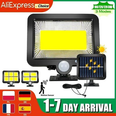 Solar Lights Outdoor 100/120/128COB Split Wall Lamp 3 Modes
