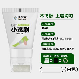 怡佰丽墙面小滚刷自带小滚刷墙面修补漆补墙漆涂鸦遮盖白色乳胶漆