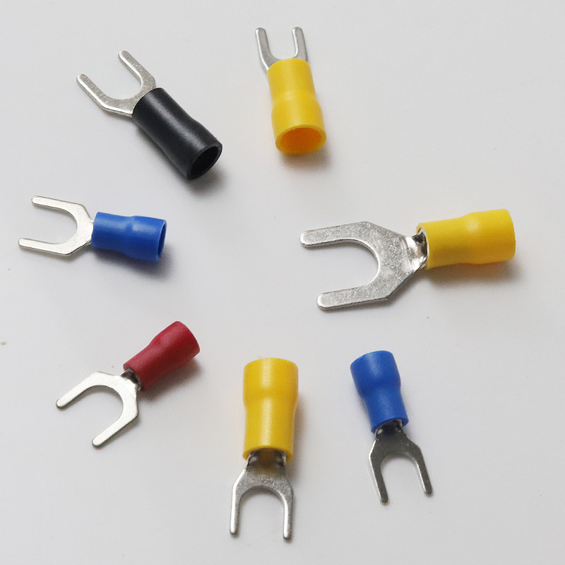 SV黄铜叉型端头Y形线耳预绝缘冷压端子接线端子U型1.25-4压线鼻子,电子/电工,接线端子,淘宝优惠券,粉丝福利购,淘宝优惠卷