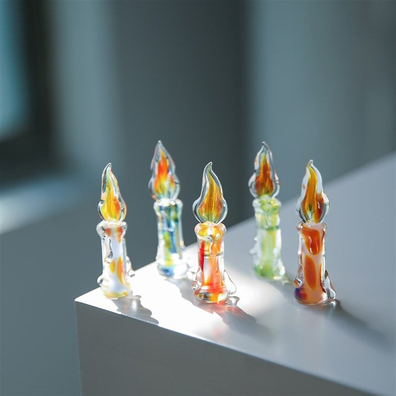 七隐 纯手工玻璃蜡烛装饰蜡烛摆件复古家居摆件车载摆件,家居饰品,装饰摆件,淘宝优惠券,粉丝福利购,淘宝优惠卷