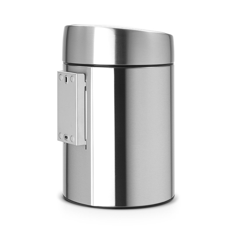 brbnti 柏宾士小号不锈钢垃圾桶家用卫生间垃圾桶壁挂5L侧滑盖