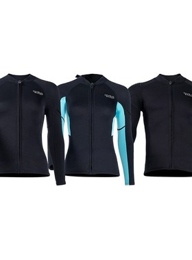 DIVE&SIL潜水服1.5MM分体长袖保暖潜水衣女大码冲浪游泳浮潜衣