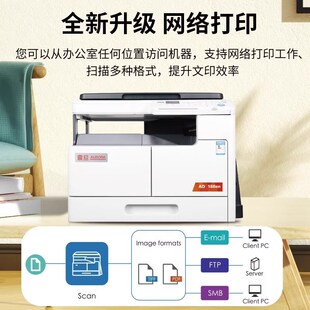 震旦D188EN复印机打印机多功能一体机办公黑白激光复合机扫描