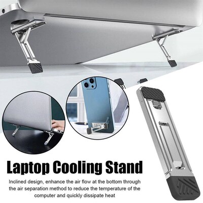 Xnyocn Laptop Stand Aluminum Alloy Folding Holder 3 Height A