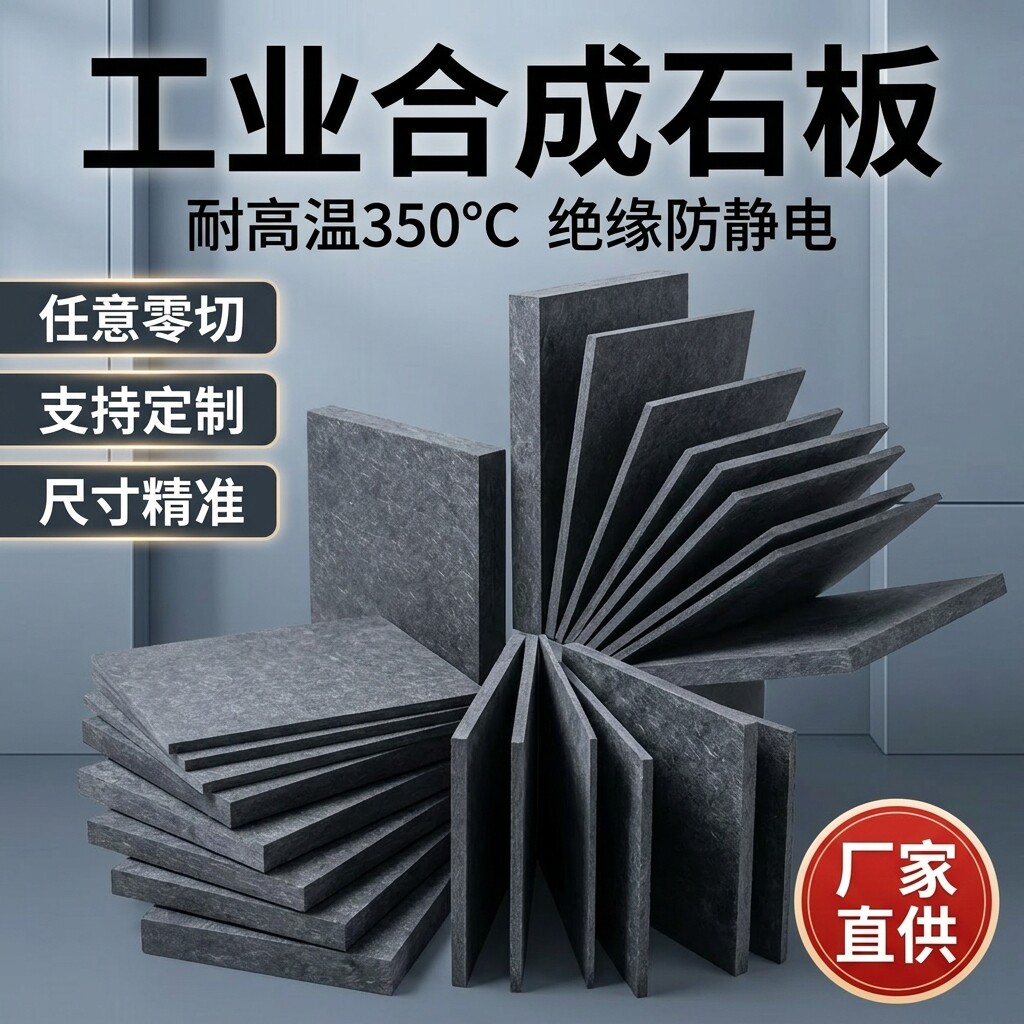 耐高温防静电黑色合成石加工定制