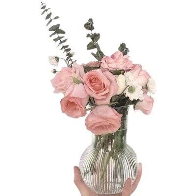 Nordic Style Simple Transparent Vase Ins Feng Shui Flowers G
