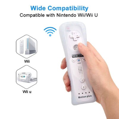 2PCS Remote Controller with Motion Plus For Nintendo Wii Nun