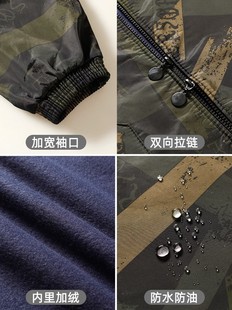 加绒加厚罩衣男耐磨大人防尘防水韩式工作服新款装卸男士大褂员工