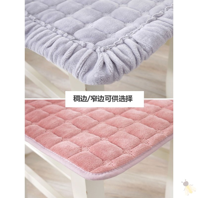 椅子坐垫冬季2023新款餐桌椅垫防滑汽车短毛绒透气家用加厚木椅