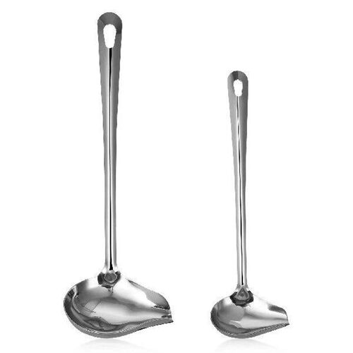 2 Pcs Oil Spoon Stainless Steel Gravy Sauce Soup Spoons