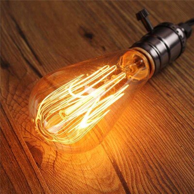Vintage Edison Bulb E27 Incandescent Light Retro Lamp 60W Tu