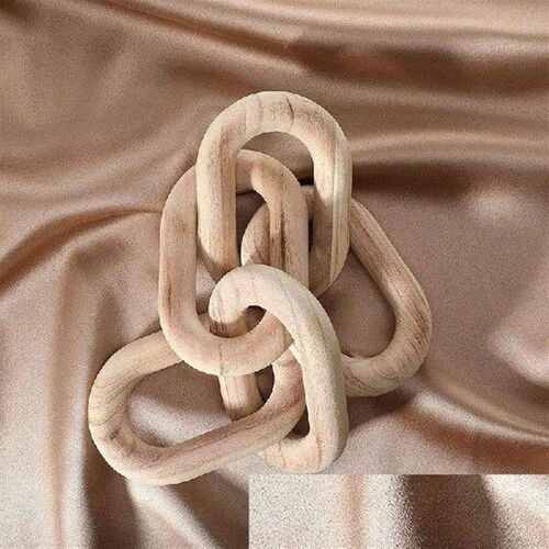 Wood Chain Link Decor,21.6 Hand Carved Decorative Wood