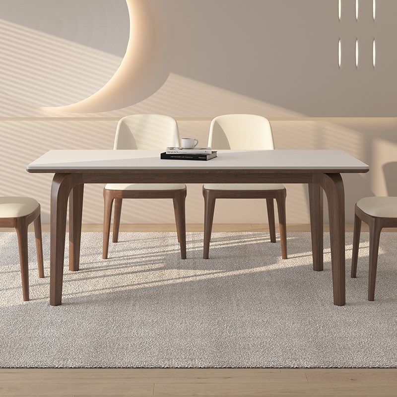 德利丰实木岩板餐桌家用北美白蜡木奶油中古风高级感原木吃饭桌子,住宅家具,岩板餐桌,淘宝优惠券,粉丝福利购,淘宝优惠卷