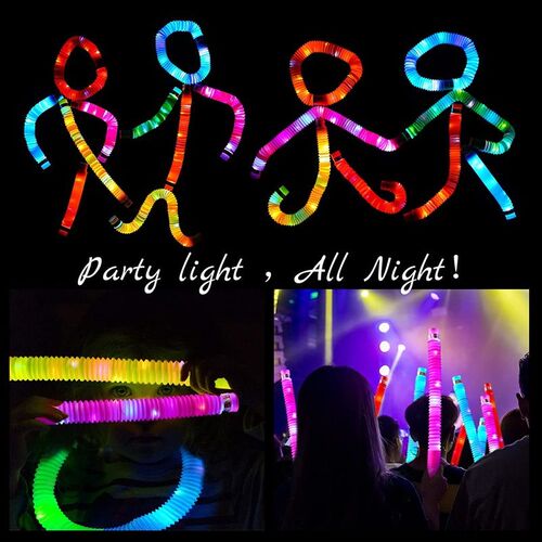 LED Flash Pop Tubes Sensory Toy For Adult Sress Relieve Toys