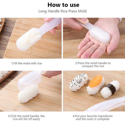 2pcs Sushi Japanese Onigiri Kitchen Gadgets Tools Quick Sush