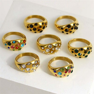 Flashbuy New rendy Chic White Green Rhinestone Crystal Stain
