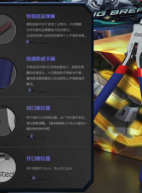 司特力高达模型单刃剪钳军事素组模型钳神之手MS-108超薄水口钳子