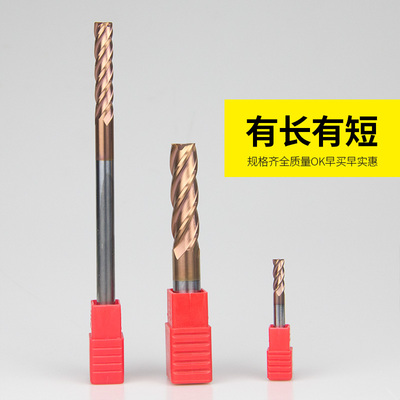 钨钢铣刀0度 刃 超硬整体合金铣刀D10*D20钢件立铣刀F德国