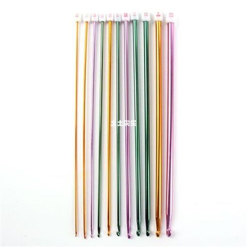 11 2-8mm Multicolour Aluminum TUNISIAN AFGHAN Crochet Hook